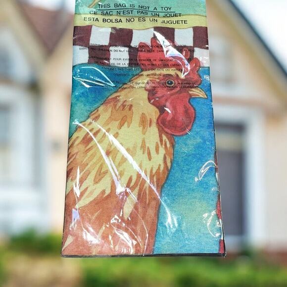 House Flag Farmhouse Rooster Chicken Checkerboard Outdoor Decor NCE 28" x 40" - Picture 11 of 11